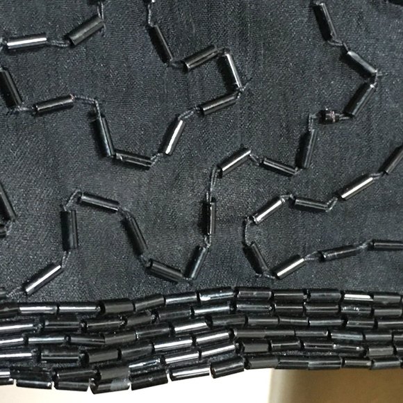 Vintage LAURENCE KAZAR Sleeveless Silk Beaded, Sequined, Embellished Dress - Picture 10 of 15